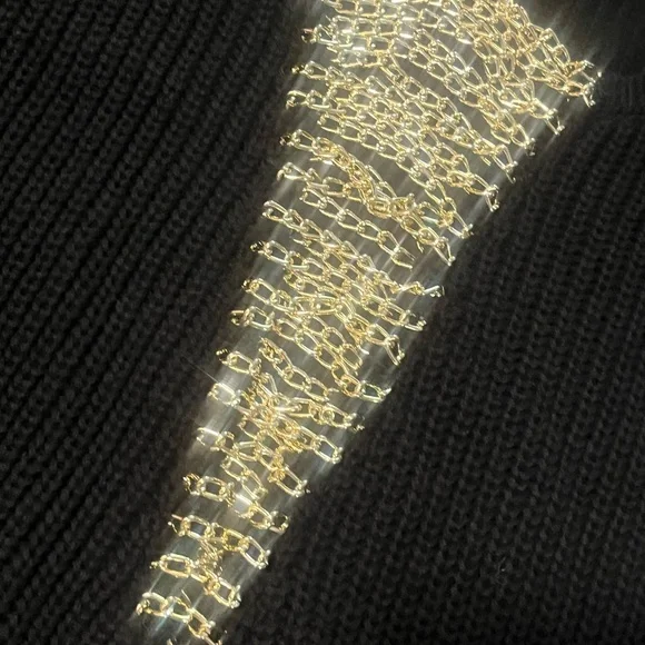 Jennifer Lopez Chain Textured Scoopneck Sweater - Picture 4 of 5